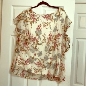Cap sleeve multi colored top